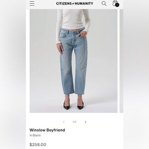 Citizens Of Humanity Winslow Boyfriend Jeans in Light Blue